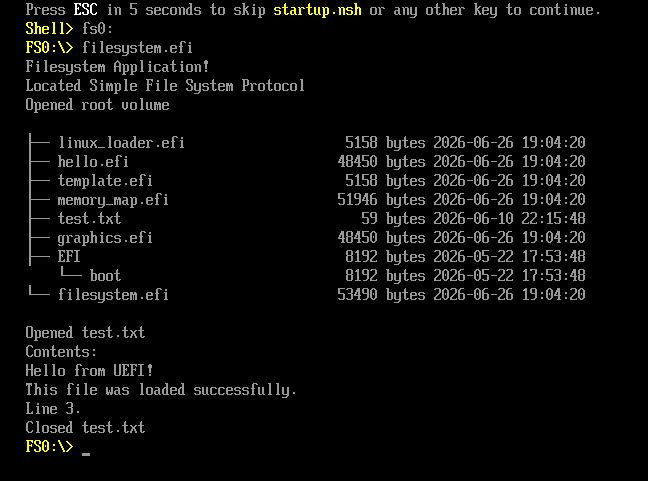 Filesystem Explorer output